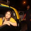 Vidya Balan spotted peeping out of taxi