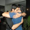 Sidharth Malhotra hugs Salman Khan at the success party of Ek Villain