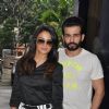 Jay Bhanushali and Surveen Chawla poses to media at the Promotion of Hate Story 2, at Radio Mirchi