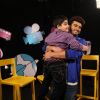 Arjun Kapoor lifts Sadhil Kapoor on the sets of Captain Tiao