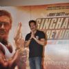 Ajay Devgn greets the audience at the Singham Trailor Launch