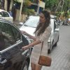 Esha Gupta snapped entering her car at Bandra