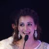 Dia Mirza addresses the audience at the Teach for Change 2014 Fashion Show