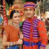 Mohan and Bhakti wearing a Gujrati outfit