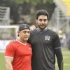 Aamir Khan and Abhishek Bachchan at Charity Football Match