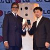 Amitabh Bachchan with the representative of LG Mobile Company