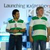 Sachin Tendulkar and Eugene Kaspersky at the launch of Kaspersky Kids Awareness Program
