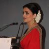 Aishwarya Rai addresses the media at the Launch of Lifecells