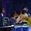 Sophie Choudry hugs Madhuri Dixit after a perfromance on Jhalak Dikhla Jaa