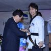 Tiger Shroff receiving his Black Belt at the Kukkiwon Award Ceremony