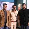 Aditya Srivastava, Ajay Devgn and Dayanand Shetty pose for the camera on C.I.D