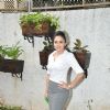 Amruta Khanvilkar poses for the media at the First Look Launch of Baji