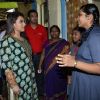 Rani Mukherjee was seen interacting with a student at the Promotion of Mardaani at a Local School