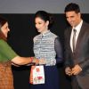 Maneka Gandhi felictates the actors at the Premiere of movie 'Entertainment'