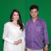 Eesha Kopikar with Film Maker Rajeev Walia at the making of Star Studded National Anthem