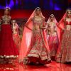 Models walk the ramp at the Indian Bridal Fashion Week Day 3