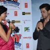 Neha Dhupia interacts with Shah Rukh Khan at the Trailer Launch of Ekkees Topon Ki Salaami