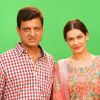 Payal Rohatgi with Film Maker Raajeev Walia at the making of Star Studded National Anthem