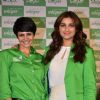 Mandira Bedi and Parineeti Chopra pose for the media at 'End of Period Taboos' Event
