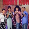 Mary Kom poses with the Star Cast at the Music Launch
