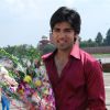 Ranvir Rajvansh with a bouquet