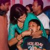 Anita Raaj gives Divyam Dhama some cake at Tumhari Paakhi's 200 Episodes Celebration