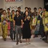 Models showcase designs by Quirk Box at the Lakme Fashion Week Winter/ Festive 2014 Day 4