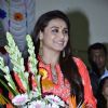 Rani Mukherjee felicitated with a flower bouquet at the Self Defence Workshop for BMC Girls