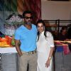 Suniel Shetty poses with Mana Shetty at Araish Charity Exhibition
