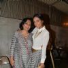 Shveta Salve poses with a friend at the Launch of Roshni Chopra's Fashion Label