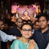 Rani Mukherjee poses for the media at Lalbaug cha Raja