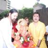 Goldie Behl holding the Ganesha idol for the Visarjan