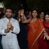 Shilpa Shetty, Shamita Shetty and Raj Kundra enjoying the dance at the Visarjan of Lord Ganesha