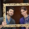 Sonam Kapoor and Fawad Khan pose for the camera at the Promotions of Khoobsurat