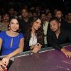 Bipasha Basu poses with Honey Singh and Gauahar Khan on India's Raw Star
