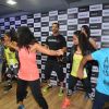 John Abraham and Nargis Fakhri join in for a dance workout session
