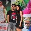 Arjun Kapoor and Deepika Padukone pose for the media at the Special Screening for Finding Fanny