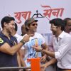 Hrithik Roshan in a chat with Dino Morea and Aditya Thackrey at the Launch of DM Fitness