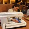 Priyanka Chopra tries her hand on sewing at the Promotions of Mary Kom at Usha World