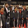 Abhishek Bachchan poses with participants at TT Championship