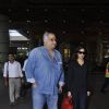 Boney Kapoor snapped with daughter Jahnavi Kapoor at Airport