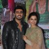Arjun Kapoor and Deepika Padukone pose for the media at the Success Bash of Finding Fanny