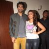 Parineeti and Aditya pose for the media at the Promotion of Daawat-e-Ishq in Delhi