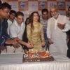 Soha Ali Khan cutting a cake at the Launch of Saiffconnect Portal