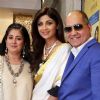 Shilpa Shetty poses with guests at the inauguration of a Jewelry showroom in New Delhi