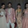 Models showcase the designs at the Store Launch of Shyamal Bhumika