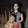 Dia Mirza with a model at the Store Launch of Shyamal Bhumika