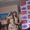 Sonam Kapoor waves to the audience at the Promotion of Khoobsurat at Reliance Trends
