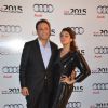 Huma Qureshi poses with Varun Bahl at his Show for Audi