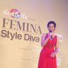 Mugdha Godse addressing the audience at the Femina Style Diva 2014 Curtain Raiser